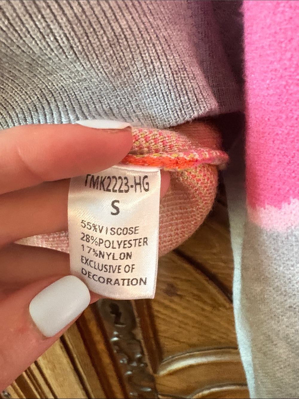 THML Bridget Sweater in a grey multi-color floral pattern - Picture 8 of 14
